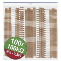 22P123 22P123 Jeu de résistances à couche carbone 100 kΩ sortie axiale 0.5 w 5 % 1 set X571432 - Quadrios