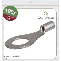 Quadrios - 23C498 Cosse à oeillet Section max.=1.5 mm² ø du trou=6.5 mm non isolé 100 pc(s)