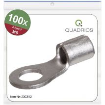 Quadrios - 23C512 Cosse à oeillet Section max.=6 mm² ø du trou=5.3 mm non isolé 100 pc(s)