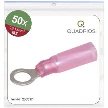 Quadrios - 23C517 Ringkabelschuh Querschnitt (max.)=1.5 mm² Loch-Ø=5.3 mm Teilisoliert Rot 50 St.