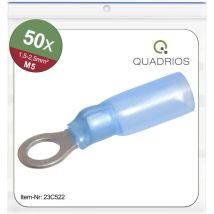 Quadrios - 23C522 Cosse à oeillet Section max.=2.5 mm² ø du trou=5.3 mm partiellement isolé bleu 50 pc(s)