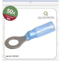 Quadrios - 23C523 Ringkabelschuh Querschnitt (max.)=2.5 mm² Loch-Ø=6.5 mm Teilisoliert Blau 50 St.