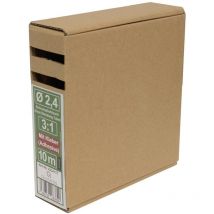 23CA173 Termoretraibile con colla Nero 2.4 mm Restringimento:3:1 10 m - Quadrios