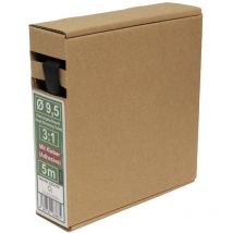 Quadrios 23CA178 Termoretraibile con colla Nero 9.5 mm Restringimento:3:1 5 m