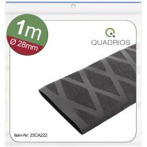 23CA222 Schrumpfschlauch ohne Kleber Schwarz 28 mm 14 mm Schrumpfrate:2:1 1 m - Quadrios