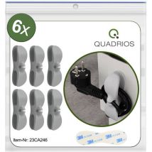 Quadrios 23CA246 Supporto per cavi autoadesivo 23CA246 Grigio 6 pz.