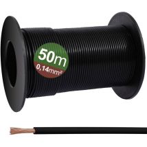 Quadrios 23CW021 Conducteur individuel 0.14 mm² noir 50 m