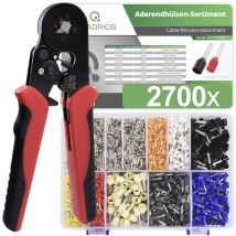 23T045 Assortiment d'embouts simples 0.5 mm², 0.75 mm², 1 mm², 1.5 mm², 2.5 mm², 4 mm², 6 mm², 10 mm² partiell - Quadrios