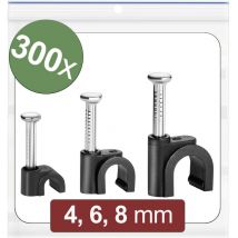 Quadrios - 24CA435 Nagelschellen 24CA435 Bündel-Ø-Bereich 2 bis 8 mm Schwarz 300 St.