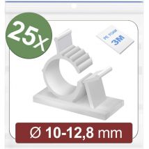 24CA446 Befestigungssockel selbstklebend 24CA446 Bündel-Ø-Bereich 10 bis 12.8 mm Weiß 25 - Quadrios