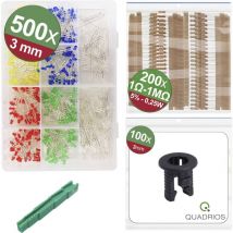 Quadrios - 24O195 Assortiment de LEDs rouge, vert, jaune, bleu, blanc 20 mA 3 v