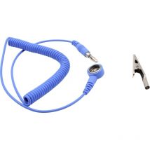 Quadrios - câble de mise à la terre antistatique (esd) 1903EC013 1.80 m pression mâle 10 mm, connecteur mâle, pince crocodile 1 pc