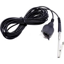 Quadrios Cavo di messa a terra ESD 3.60 m Morsetto a vite, Connettore a pressione 10 mm, Presa, Morsetto a coccodrillo