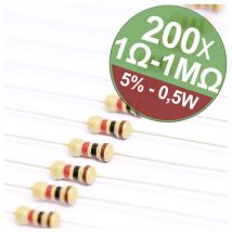 Quadrios - 22P106 22P106 Kohleschicht-Widerstand Sortiment axial bedrahtet 0.5 w 5 % 1 Set