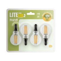 Lampadina filamento LED2 sfera E14 4W 2700K PZ.4