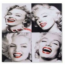 Quadriptyque en toile et bois Marilyn 60 x 60 cm