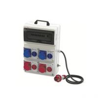 Rosi - Quadro asc portatile, 3KW 230V/9KW 400V, IP65, 2 prese interbloccate 2P+T 16A e 2 prese 3P+T 16A, spina 3P+N+T 16A, con magnetotermico e