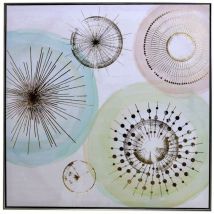 Quadro dipinto astratto colori pastello cm 82 x 82 x h 4,5