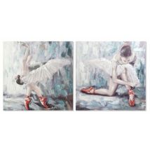 Tableaux - Dekodonia - Bailarine - 100 X 100 Cm - Set Di 2 - Decorazione Murale Contemporanea