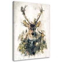 Quadro, Fiori astratti Shabby Chic - 90x60
