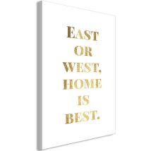 Quadro - Gold Home Is Best (1 Part) Vertical - 40x60