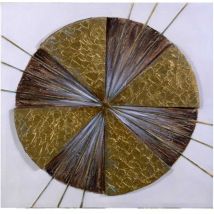 Vacchetti - Quadro legno oro quadro cm80x3x80