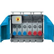 Palazzoli - Quadro stagno da cantiere precablato a 6 prese interbloccate 616110