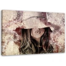 Feeby - Quadro su tela, Nudo femminile in polvere d'oro - 60x90