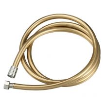 Qualitäts-Brauseschlauch aus PVC, Gold, 150 cm, Brauseschlauch für Handbrause mit Standardgewinde für Badewanne, Dusche, 1 Stück