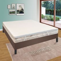 Topper Correttore Materasso per Letto Francese in memory foam H4 Bianco con Rivestimento Anallergico ed Antiacaro 140x190 Altezzza 4 - Qualydorm