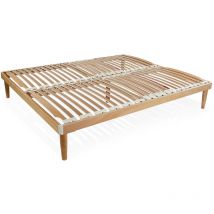 Rete Ortopedica per materasso 170x195 Alta 47 cm Letto Matrimoniale King Size da una piazza in legno di faggio - Qualydorm