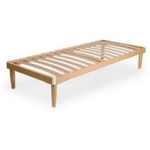 Qualydorm - Rete letto in legno 110x200 altezza 52 cm 14 doghe in Faggio 100% prima scelta