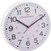 950 8.5' Round White 24-Hour Quartz Clock - Quantum