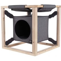 Quapas! - Quapas Cat Bed with Hammock Catcube Grey m 54x54x54 cm Quapas