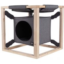 Quapas! - Quapas Lit pour chats avec hamac Catcube Gris m 54x54x54 cm Quapas