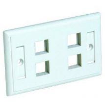 Qubix - placca 4 posizioni fori per rj45 ccs passo 503 2004014