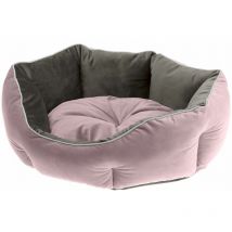 Queen Divan en tissu doux pour chiens et chats. Différents couleurs et tailles.. Variante 60 - Misure: 60 x 46 x h 20 cm - Rose - Ferplast