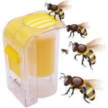 Ahlsen Kits de Stylo de Marquage Abeille Abeille Reine Marqueur de Marquage en Plastique à Une Main Marqueur Bouteille Plongeur en Peluche Apiculteur