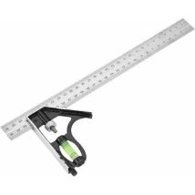 Règle D'Angle Carrée Combinée Réglable En Acier Inoxydable Avec - Outil De Mesure Professionnel, Pour Ingénieur Charpentier