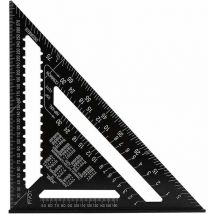 Querre Triangle Metrique Professionnel, 30cm/300mm Équerre de Charpentier Haute Précision, Règle d'angle Menuiserie en Alliage d'aluminium Outil de