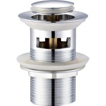 Quick-Clac Metall-Universalabfluss mit Überlauf 1 1/4' - verchromt Standard Hidraulica 96254