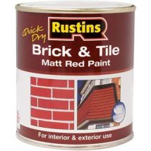 Rustins - Quick Dry Brick & Tile Paint Matt Red 250Ml