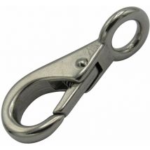 Quick Release Snap Hook with Fixed Eye Size 0 (55MM Stainless Steel Boat Shackle Attachment)