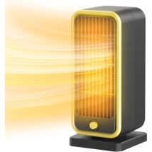 Quiet Space Heater Electric Fan Heater, 500W Mini Ceramic Fan Heater Safe Fast Heating, with Overheating and Tip-Over Protection-Black