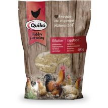 Quiko Hobby Farming Mangime Per Uova Pollo 500g - Mangime Concentrato E Condizionato Ricco Di Proteine Per Polli, Quaglie E Pollame Come Le Galline 