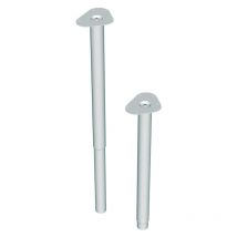 Pied de table métallique réglable - Décor : Gris argent - Hauteur maxi : 900 mm - Hauteur mini : 600 mm Element System