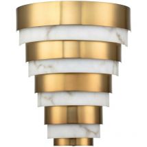 Quintiesse Hinkley Echelon Integrated led Flush Wall Lamp Heritage Brass, 3000K