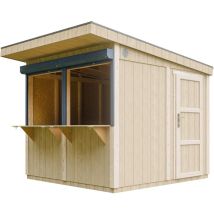 Timbela - Quiosco de panel Premium - 5,9m² - H240x248x305 cm - Bar de jardín, kioscos de madera para negocio, caseta jardin exterior - Construcción