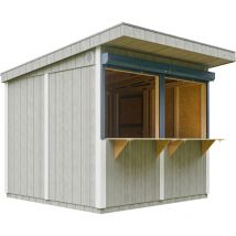 Timbela - Quiosco de panel Premium - 5,9m² - H240x248x305 cm - Bar de jardín, kioscos de madera para negocio, caseta jardin exterior - Construcción