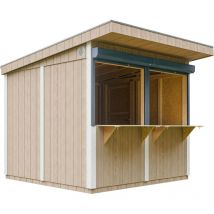 Quiosco de panel Premium - 5,9m² - H240x248x305 cm - Bar de jardín, kioscos de madera para negocio, caseta jardin exterior - Construcción de paneles